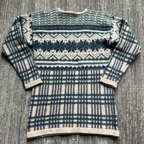 Vintage Paul Harris Design Shetland Wool Fair Isle Tunic Sweater, Size S - Picture 2 of 6
